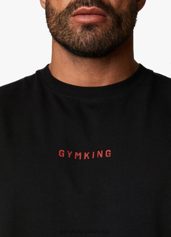Gym King treningsavdelingstank menn P2NZL184 svart, rød klær