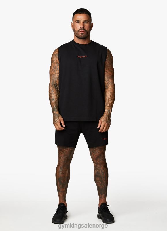 Gym King treningsavdelingstank menn P2NZL184 svart, rød klær