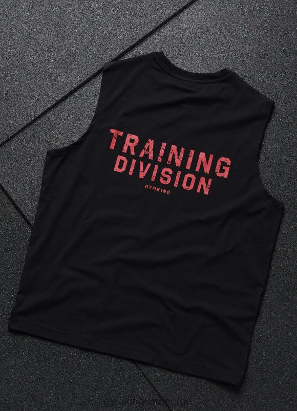 Gym King treningsavdelingstank menn P2NZL184 svart, rød klær