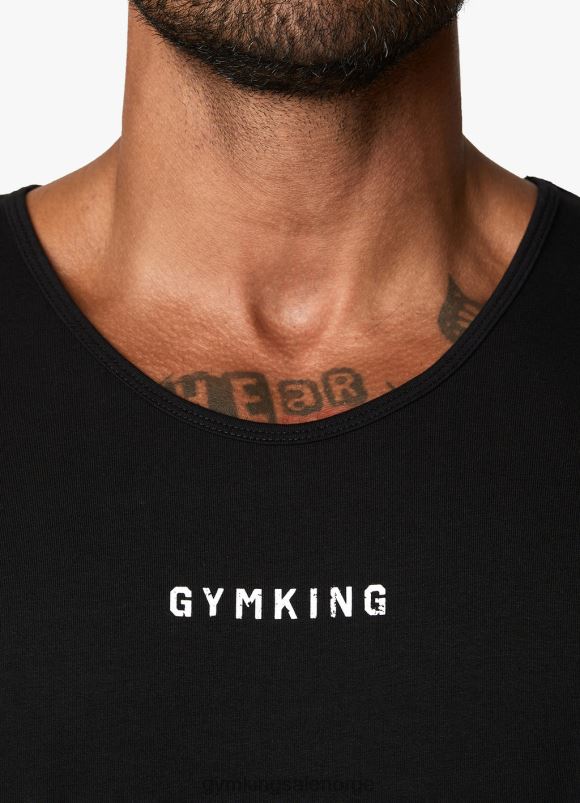 Gym King treningsavdelingsvest menn P2NZL182 svart hvit klær