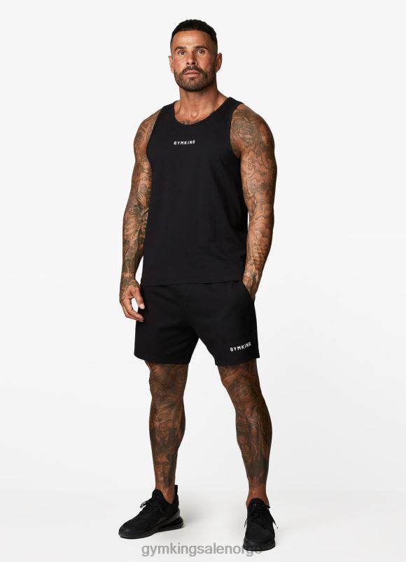 Gym King treningsavdelingsvest menn P2NZL182 svart hvit klær