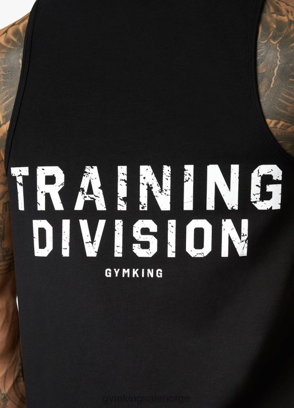 Gym King treningsavdelingsvest menn P2NZL182 svart hvit klær