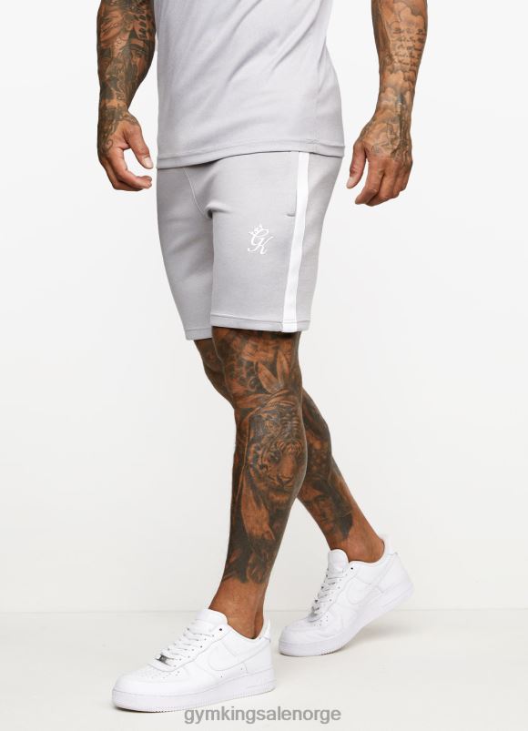 Gym King kjerne pluss poly kort menn P2NZL84 grå mergel/hvit klær