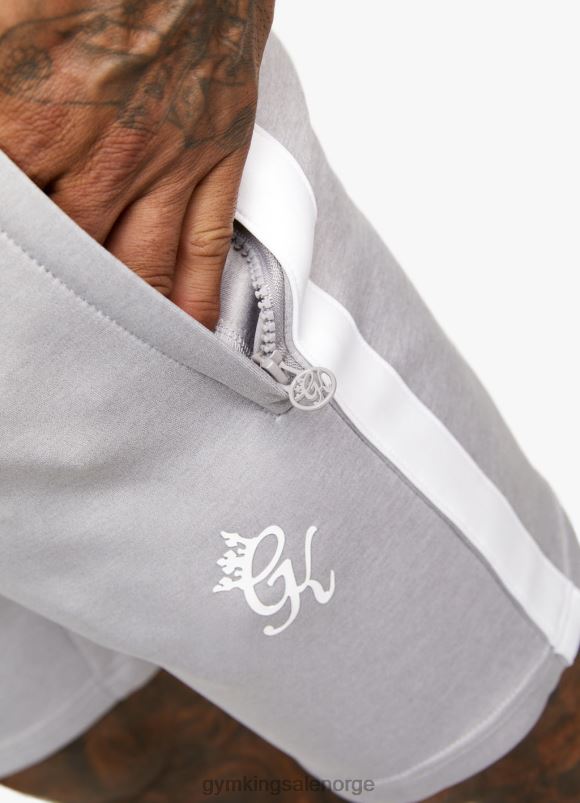 Gym King kjerne pluss poly kort menn P2NZL84 grå mergel/hvit klær