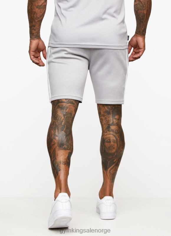 Gym King kjerne pluss poly kort menn P2NZL84 grå mergel/hvit klær