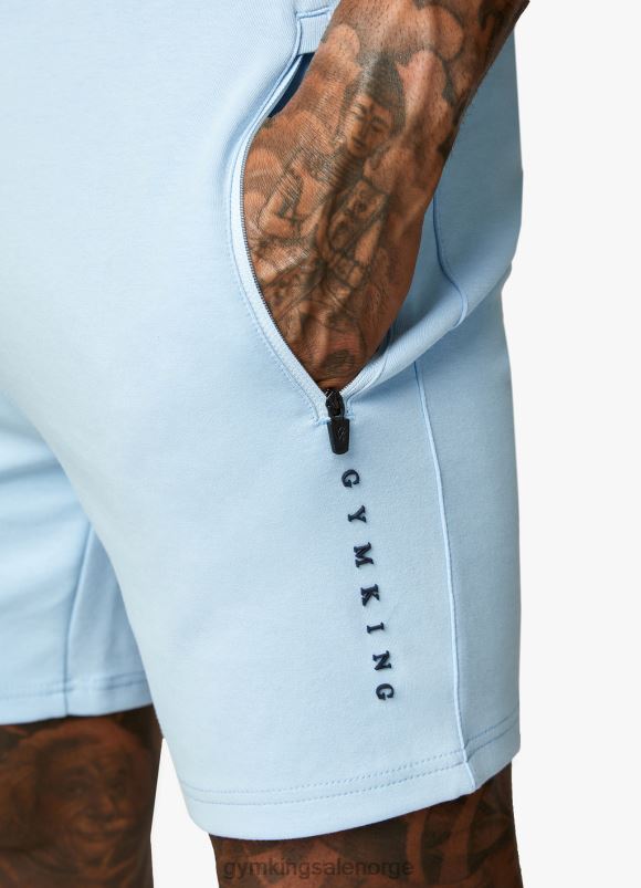 Gym King lineær print interlock kort menn P2NZL119 rolig blå klær