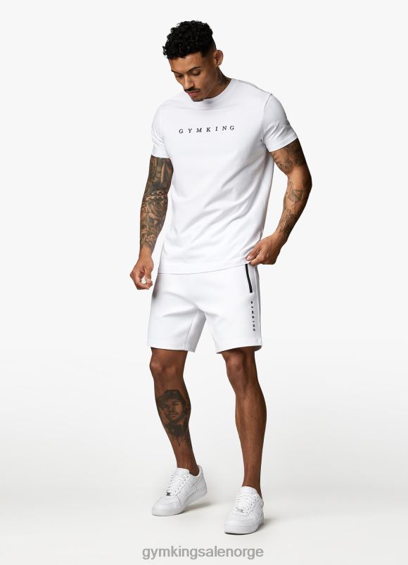 Gym King lineær print interlock kort menn P2NZL120 hvit klær