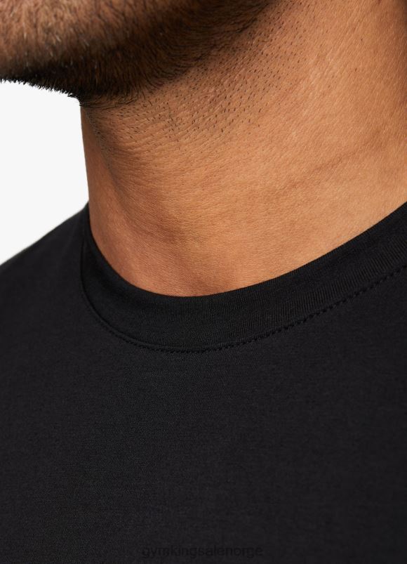 Gym King fundamental jersey t-skjorte menn P2NZL27 svart klær