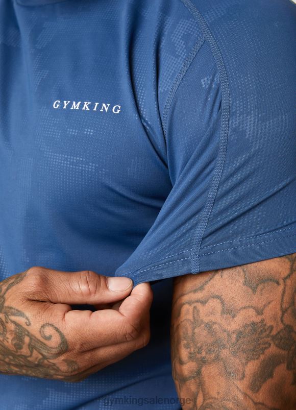 Gym King preget camo ss t-skjorte menn P2NZL30 måneskinnsblå klær