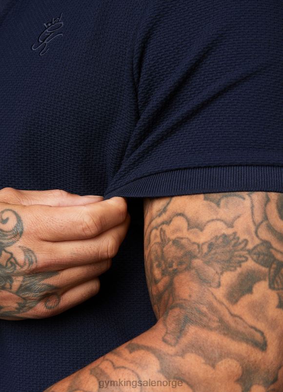 Gym King signatur polo med tekstur menn P2NZL67 marinen klær