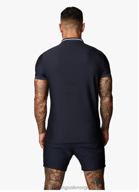 Gym King signaturbrodert polo menn P2NZL79 marinen klær
