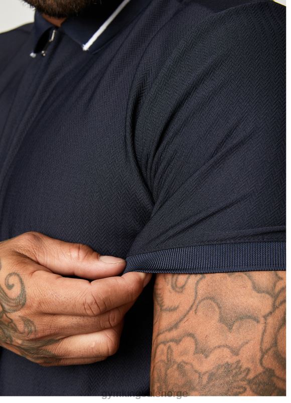 Gym King signaturbrodert polo menn P2NZL79 marinen klær