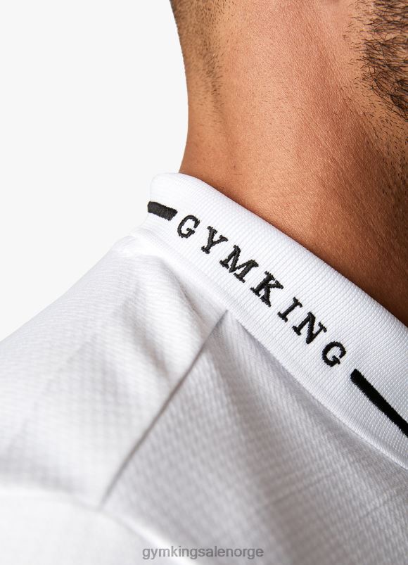 Gym King signaturbrodert polo menn P2NZL80 hvit klær