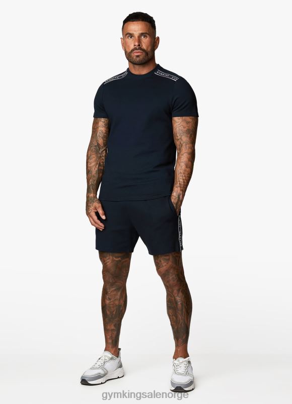 Gym King signaturteipet t-skjorte menn P2NZL54 marinen klær