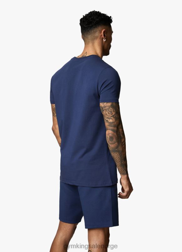 Gym King t-skjorte med lineært trykk menn P2NZL37 måneskinnsblå klær