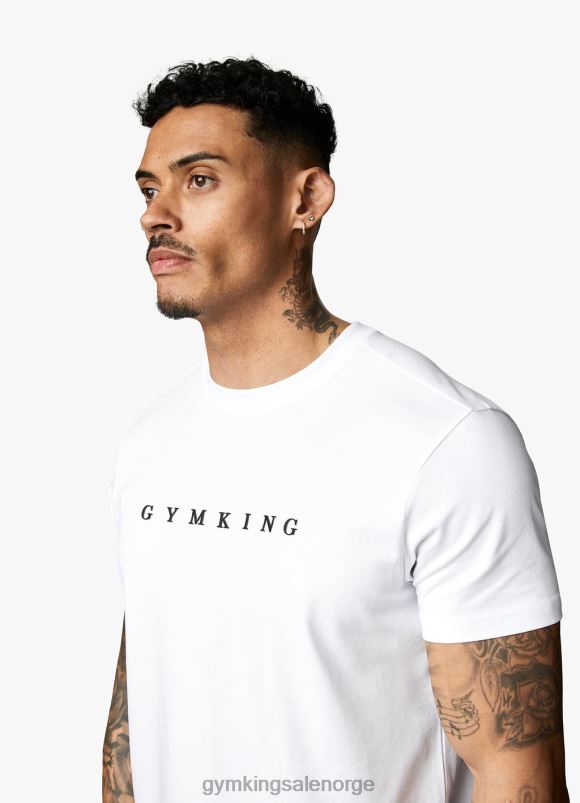 Gym King t-skjorte med lineært trykk menn P2NZL65 hvit klær