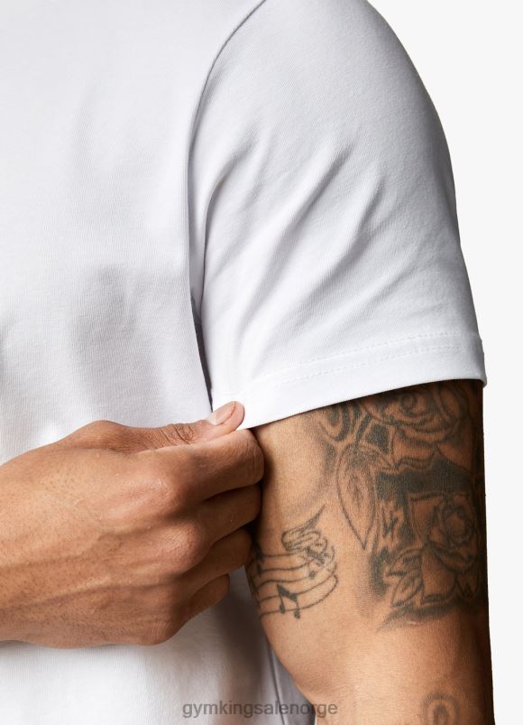 Gym King t-skjorte med lineært trykk menn P2NZL65 hvit klær