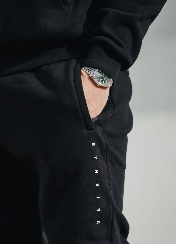 Gym King opprørsjogger menn P2NZL286 svart klær