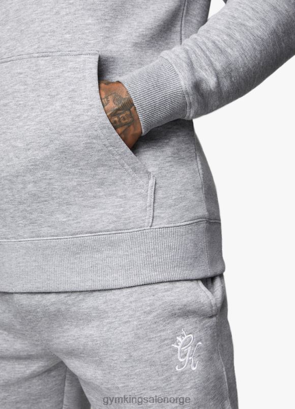 Gym King fundamental treningsdress i fleece menn P2NZL244 grå mergel klær