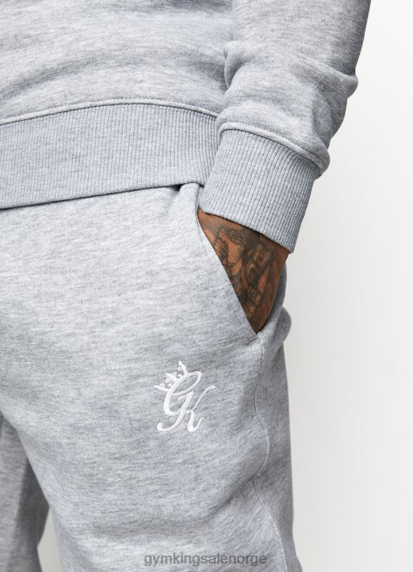 Gym King fundamental treningsdress i fleece menn P2NZL244 grå mergel klær