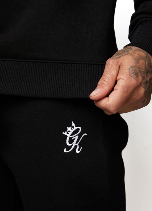 Gym King grunnleggende treningsdress for mannskapet menn P2NZL240 svart klær