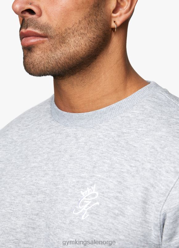 Gym King grunnleggende treningsdress for mannskapet menn P2NZL241 grå mergel klær