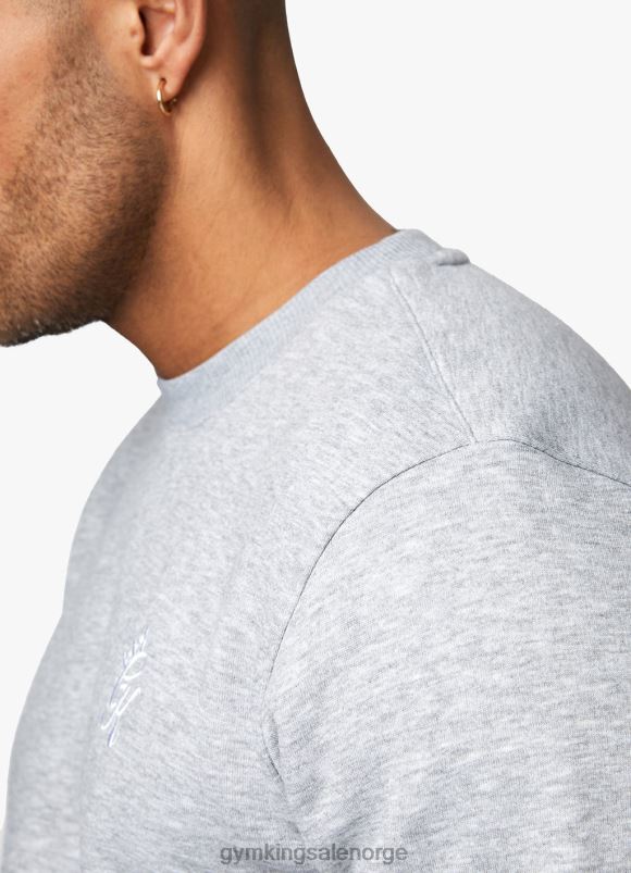 Gym King grunnleggende treningsdress for mannskapet menn P2NZL241 grå mergel klær