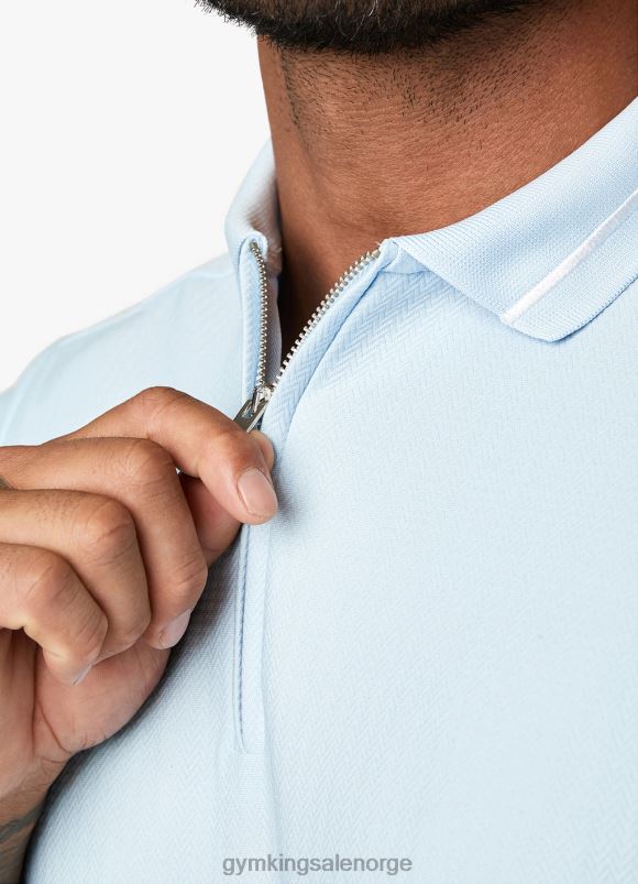 Gym King signaturbrodert polo menn P2NZL156 rolig blå klær