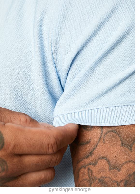 Gym King signaturbrodert polo menn P2NZL156 rolig blå klær