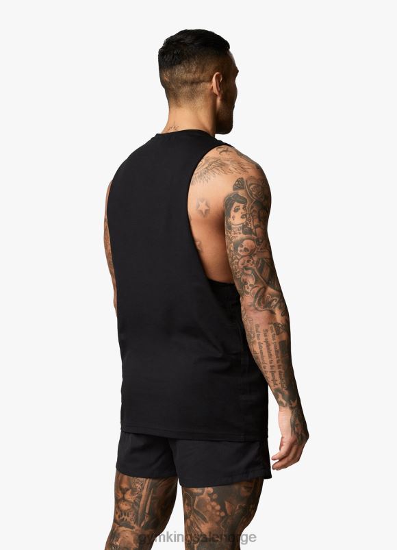 Gym King lineær vest menn P2NZL229 svart klær