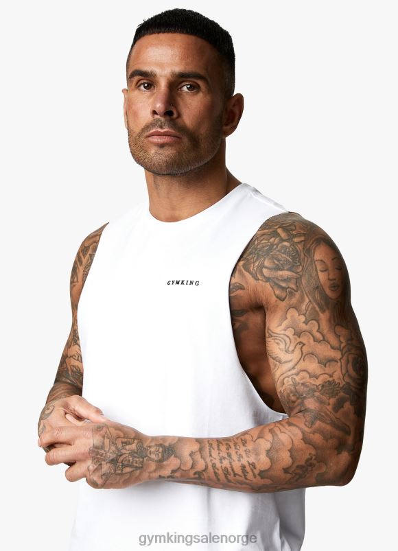 Gym King lineær vest menn P2NZL230 hvit klær