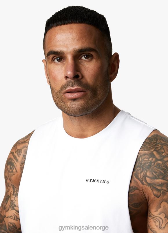 Gym King lineær vest menn P2NZL230 hvit klær