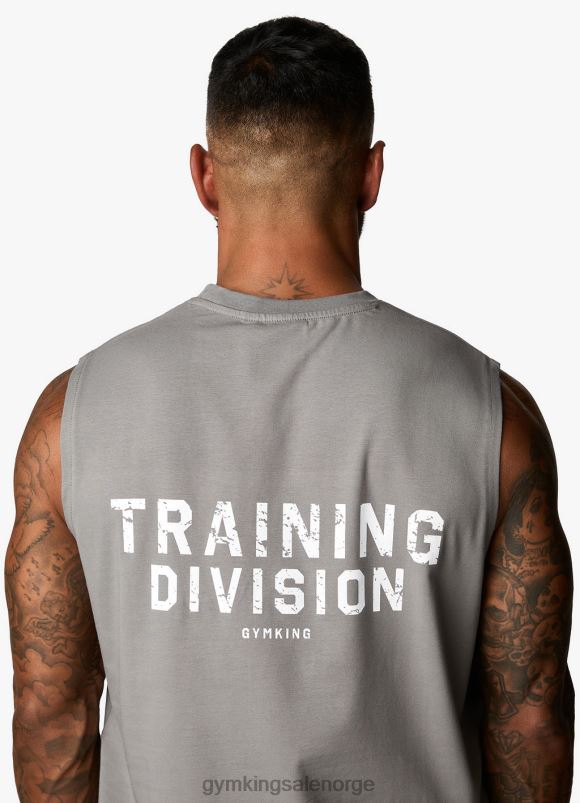 Gym King treningsavdelingstank menn P2NZL232 grå/hvit klær