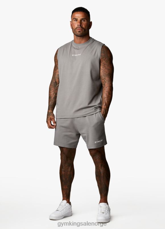 Gym King treningsavdelingstank menn P2NZL232 grå/hvit klær