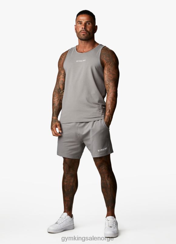 Gym King treningsavdelingsvest menn P2NZL233 grå/hvit klær